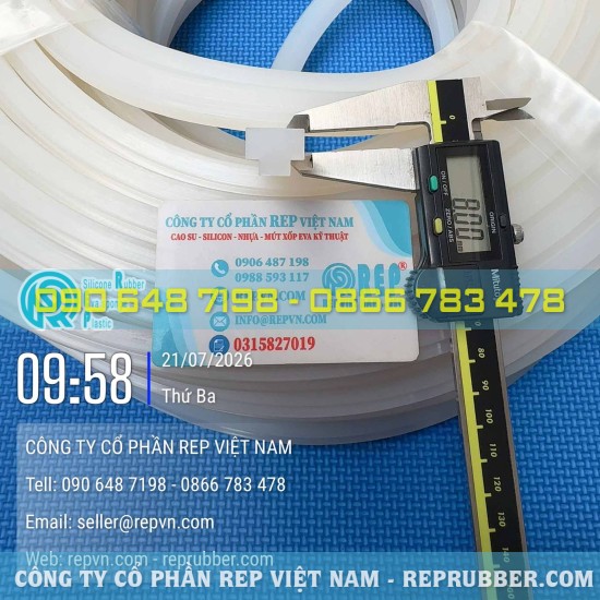 Ron silicon trắng chữ T 15x12x8 chịu nhiệt, làm kín khe hiệu quả