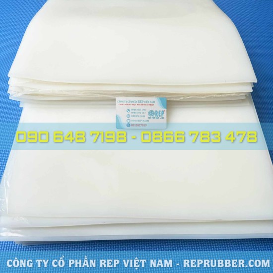 Tấm silicon trắng chịu nhiệt, đa dạng độ dày và kích thước