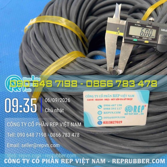 Ron cao su xốp phi 6 – Gioăng tròn 6mm gia công theo yêu cầu