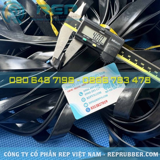 Gioăng cao su EPDM chữ U 4x23x1 khe 2mm theo yêu cầu