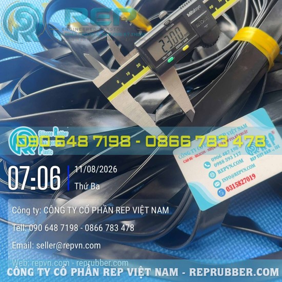 Gioăng cao su EPDM chữ U 4x23x1 khe 2mm theo yêu cầu