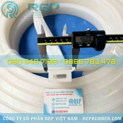 Gioăng silicon trắng chữ nhật 46x22x8 gia công theo yêu cầu