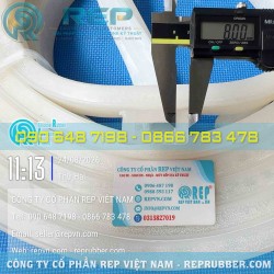 Gioăng silicon trắng chữ nhật 46x22x8 gia công theo yêu cầu