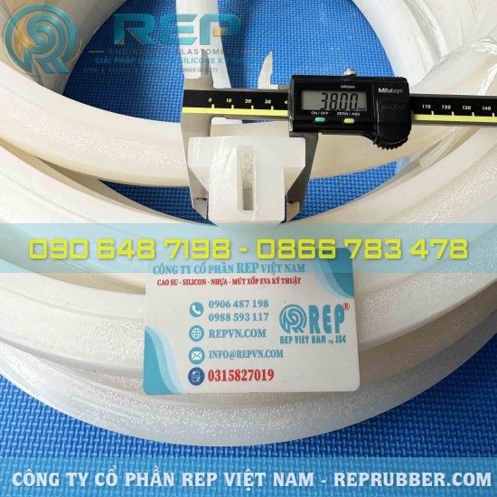 Gioăng silicon trắng chữ T 38x26.5x9 gia công theo yêu cầu