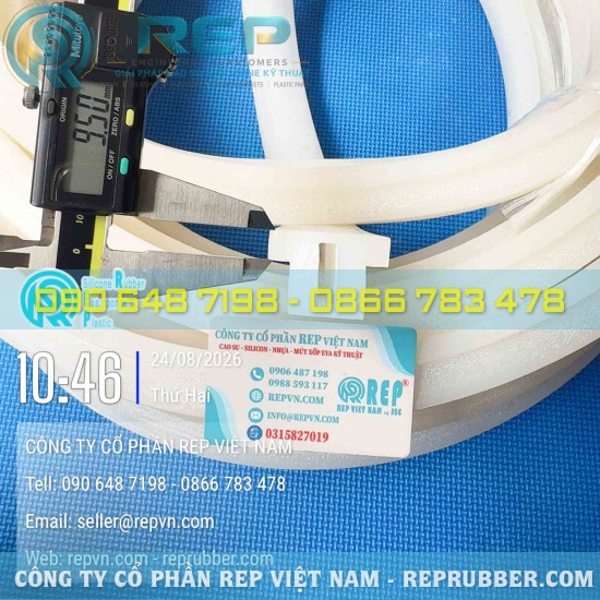 Gioăng silicon trắng chữ T 38x26.5x9 gia công theo yêu cầu