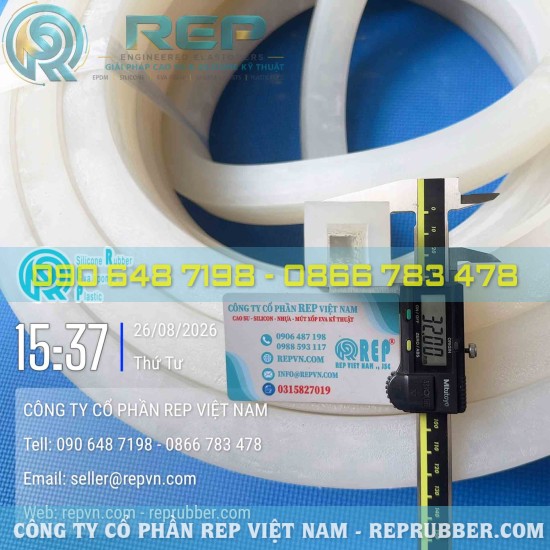 Gioăng silicon trắng vuông 32x32x8 - Gioăng silicon định hình