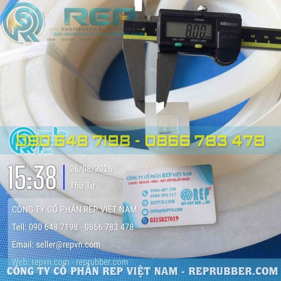 Gioăng silicon trắng vuông 32x32x8 - Gioăng silicon định hình