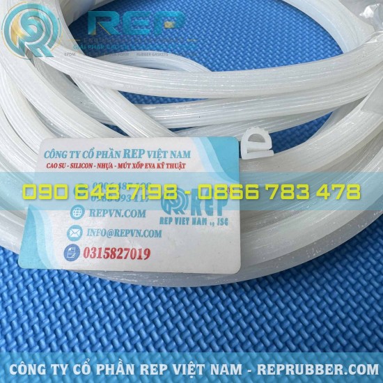 Gioăng silicon trắng chữ E 11x11x2 – Profile silicon định hình