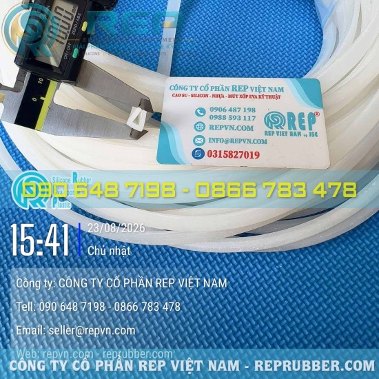 Gioăng silicon trắng chữ U 8x10x2 – Profile silicon định hình