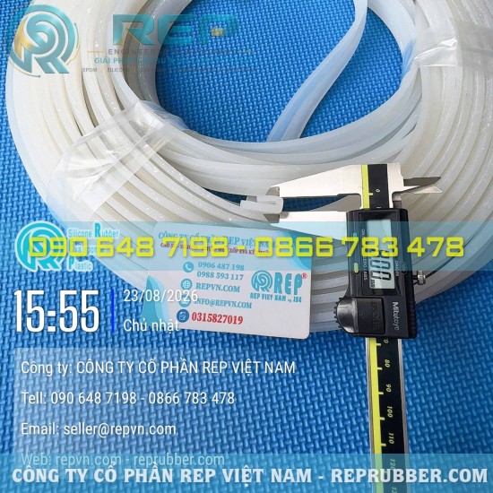 Gioăng silicon trắng chữ U 8x21x4 – Profile silicon định hình theo yêu cầu