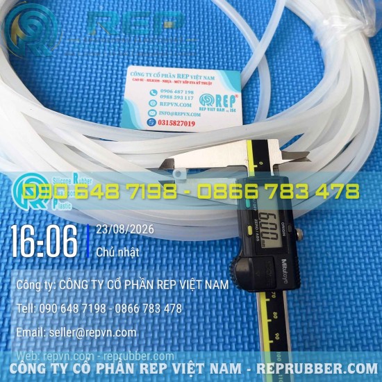 Gioăng silicon trắng chữ D 6x7x1 – Ron silicon chữ D làm kín theo yêu cầu