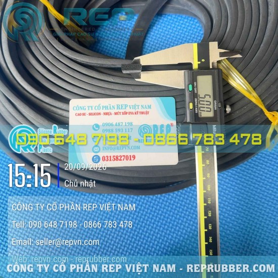 Gioăng xốp EPDM vuông 5x15 đàn hồi, làm kín hiệu quả