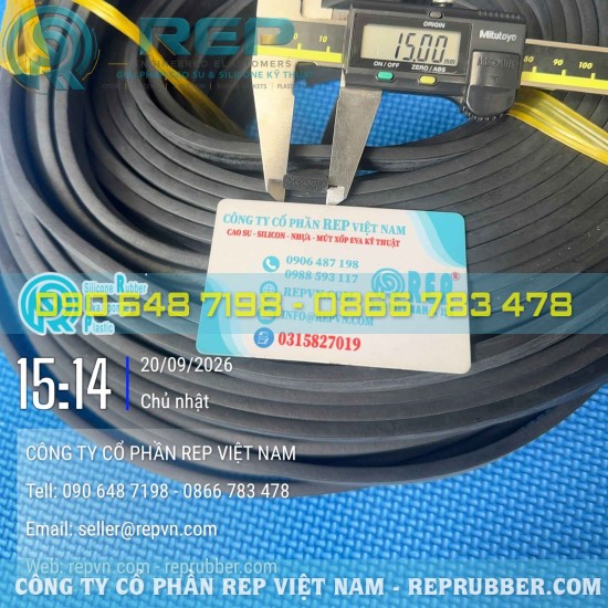 Gioăng xốp EPDM vuông 5x15 đàn hồi, làm kín hiệu quả