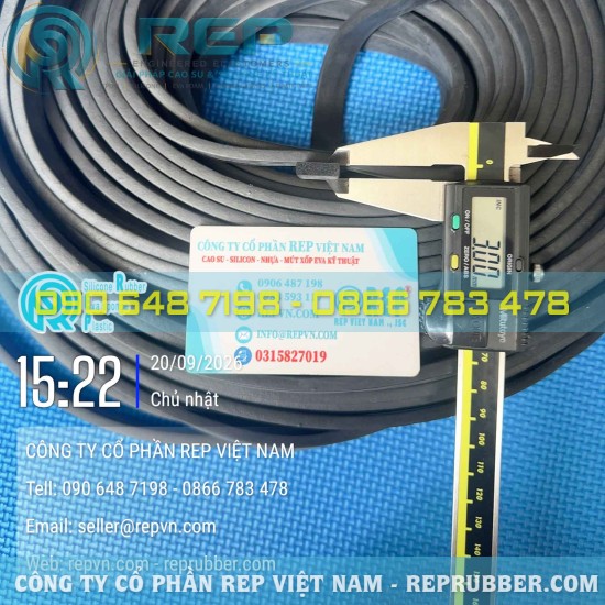 Gioăng xốp EPDM chữ nhật 3x12 đàn hồi, làm kín hiệu quả