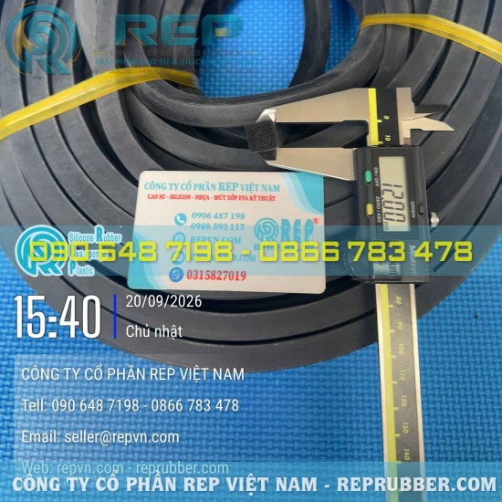 Gioăng xốp EPDM vuông 12x12 chống bụi, kín khít cho máy móc