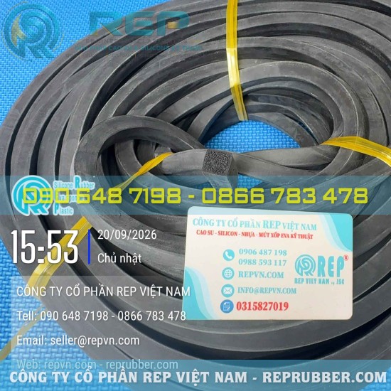 Gioăng cao su xốp EPDM vuông 15x15 chống bụi, giảm rung