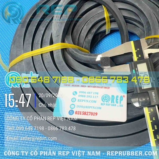 Gioăng cao su xốp EPDM vuông 15x15 chống bụi, giảm rung