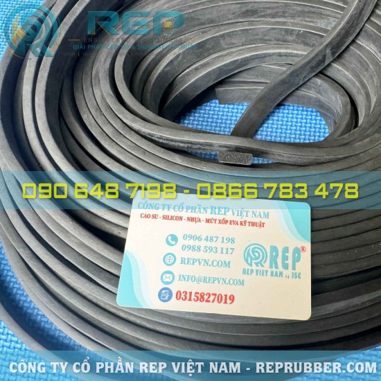 Gioăng xốp EPDM chữ nhật 6x17mm đàn hồi, làm kín và chống rung