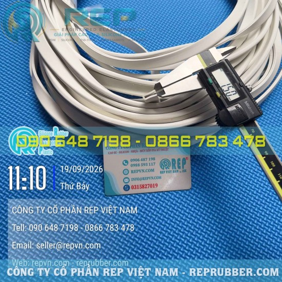 Gioăng EPDM trắng chữ U 5x12x1.5mm đàn hồi, lắp kín